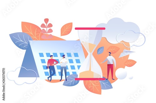 Time Management Work Day end Rule Flat Vector.
