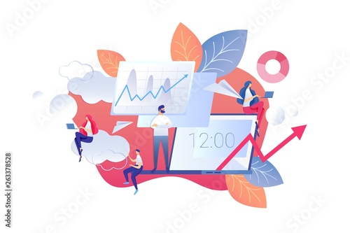 Vector Illustration Change in Office Mode Cartoon.
