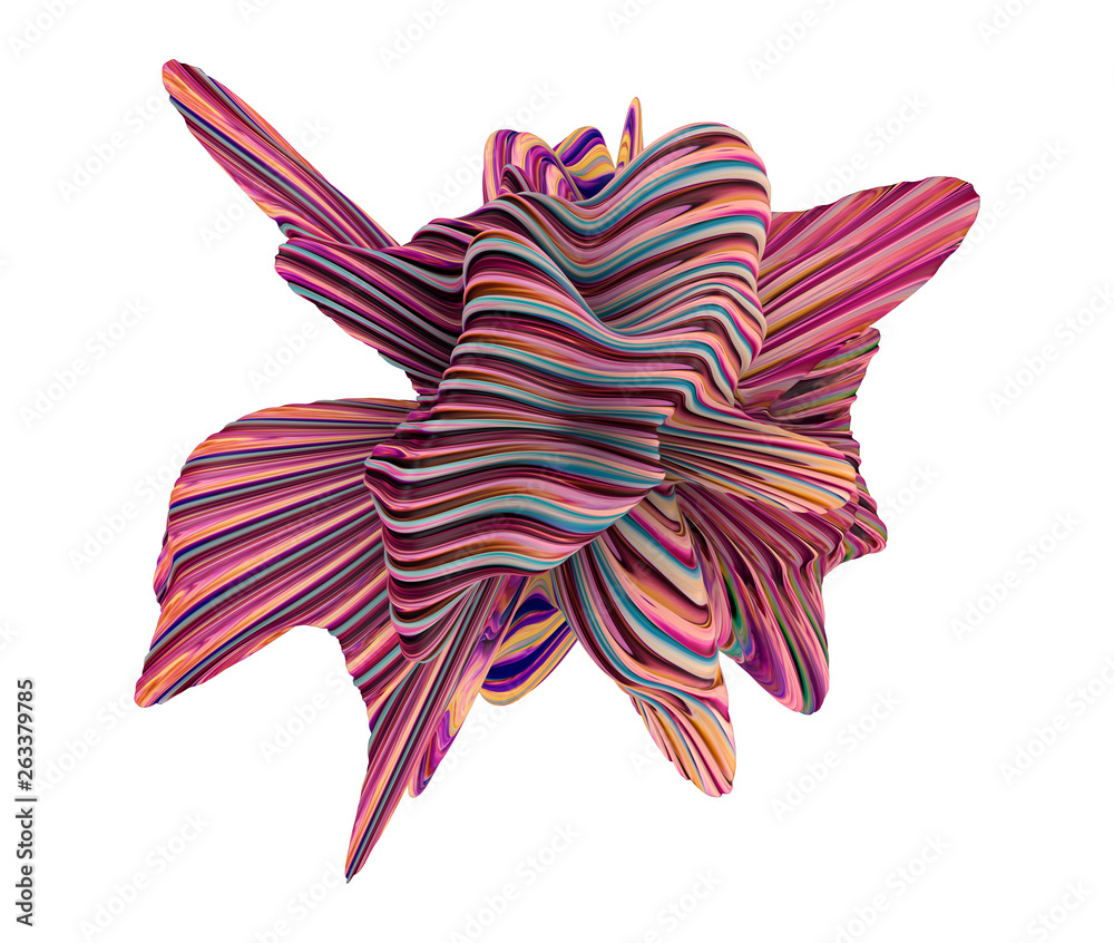 Bursed Shape 3D illustration of Morph Bursting, Bursting 3D Shape, 3D Rendering ...