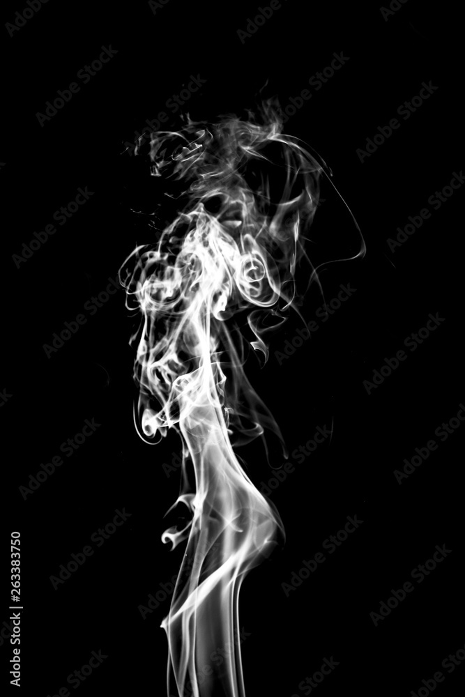 Abstract fog or smoke movement on black background