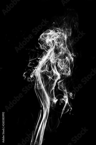 Fototapeta Naklejka Na Ścianę i Meble -  Abstract fog or smoke movement on black background