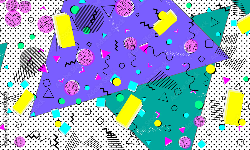 Pop art color background. Memphis pattern Pop art color background. Memphis pattern