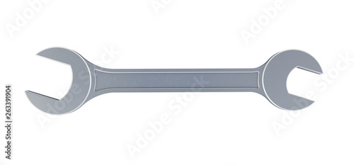 Wrench isolated on white background 3d rendering without shadow