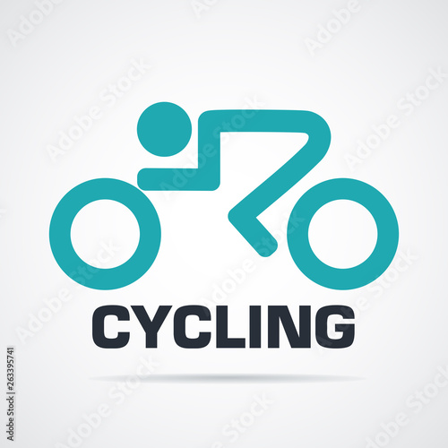 Cycling graphic symbol, logo icon