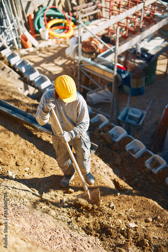 Construction worker on a heavy site doing hard work. Construction worker on a heavy site doing hard work.