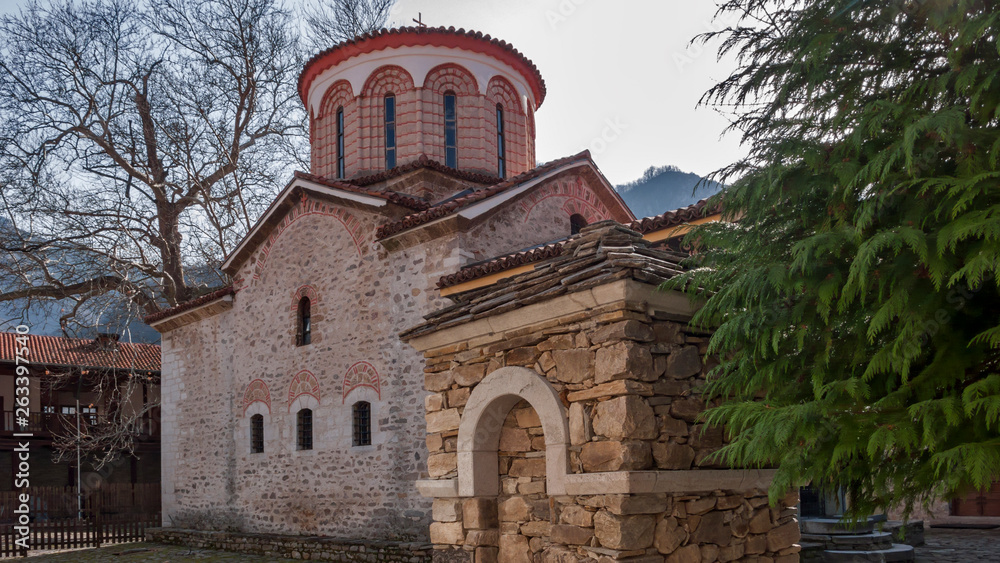 Medieval Buildings in Bachkovo Monastery Dormition of the Mother of God, Bulgaria