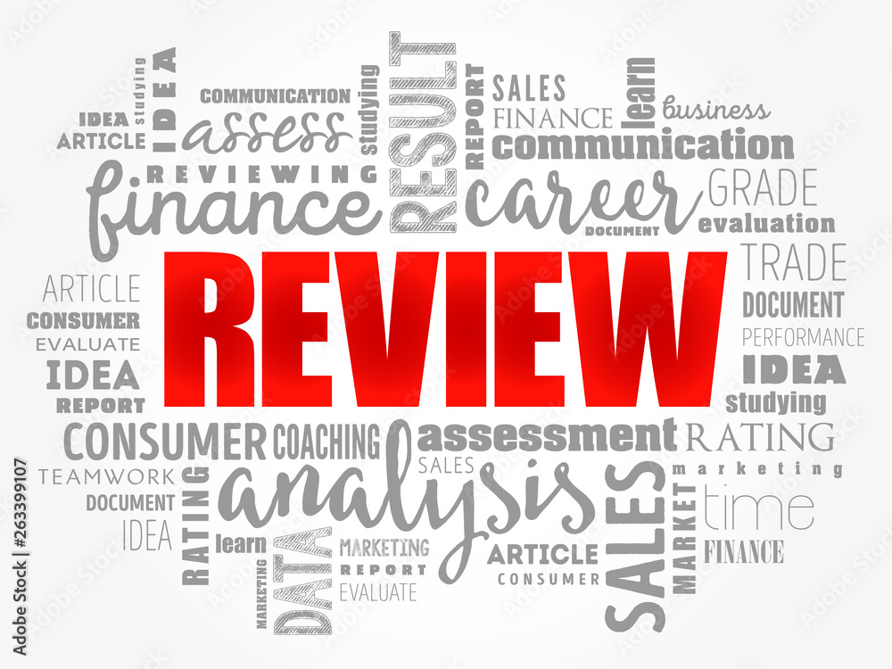 Review word cloud collage, business concept background Review word cloud collage, business concept background