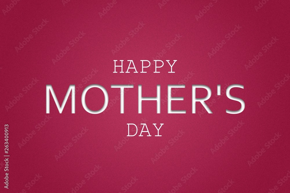 Happy Mother's Day lettering on pink background. Congratulatory background. Holiday Card.