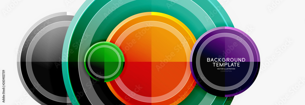Circular pattern, abstract circles composition