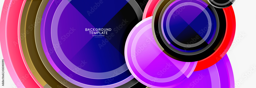 Circular pattern, abstract circles composition Circular pattern, abstract circles composition
