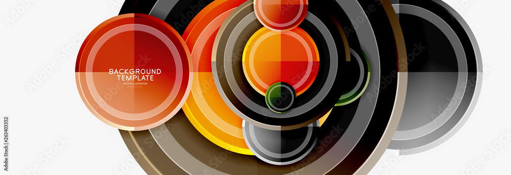 Circle geometric abstract background template for web banner, business presentation, branding, wallpaper Circle geometric abstract background template for web banner, business presentation, branding, wallpaper