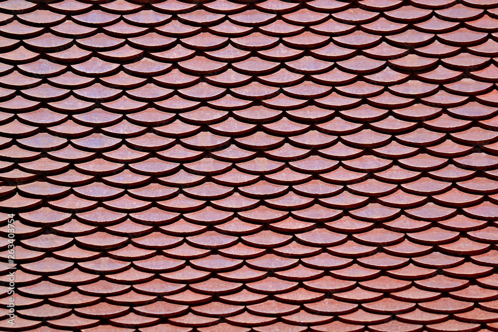 The roof tiles are used to measure Thailand. The roof tiles are used to measure Thailand.