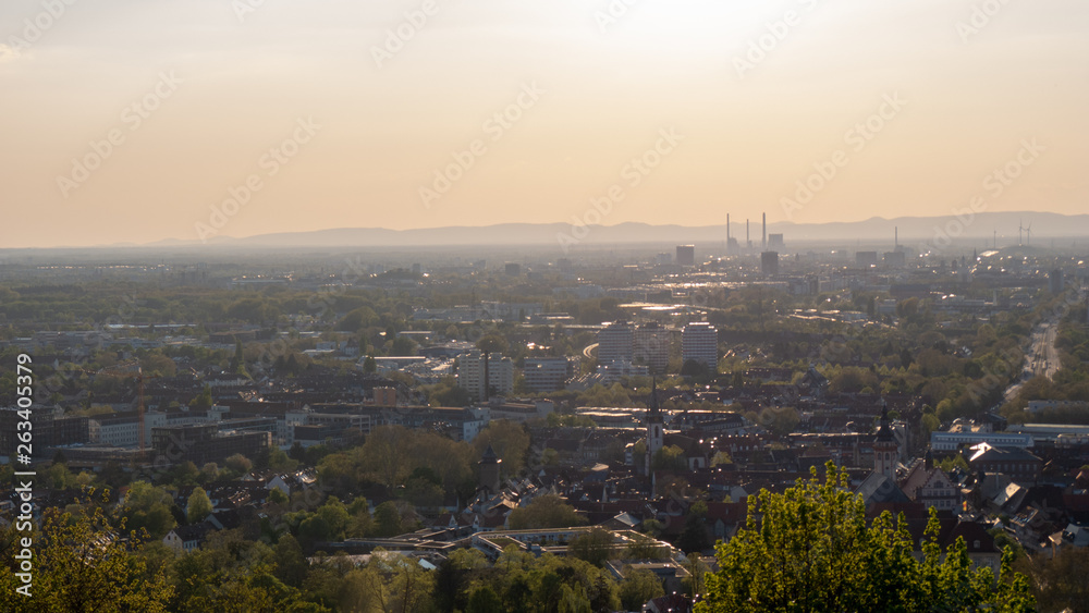Fototapeta premium panoramic view of karlsruhe
