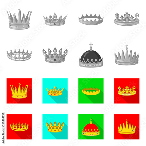 Vector design of medieval and nobility symbol. Set of medieval and monarchy stock symbol for web.
