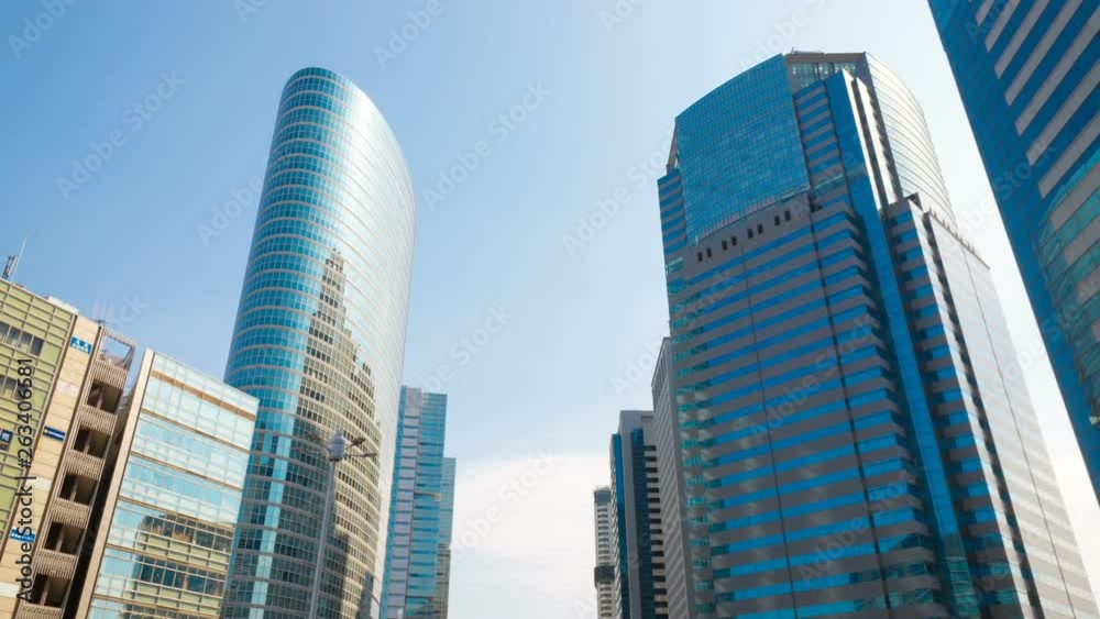 東京　品川　品川駅　港南口　回転タイムラプス