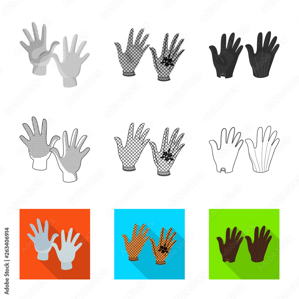 Fototapeta premium Isolated object of silhouette and safety symbol. Collection of silhouette and comfort stock vector illustration.