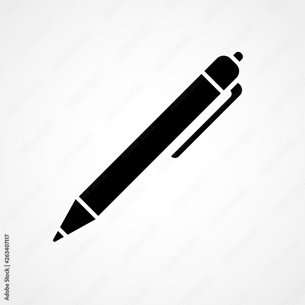 Pen icon, vector illustration. Flat design style Pen icon, vector illustration. Flat design style