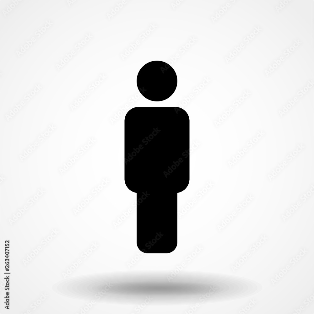 Man Icon vector. Simple flat symbol. Perfect Black pictogram illustration on white background. Man Icon vector. Simple flat symbol. Perfect Black pictogram illustration on white background.