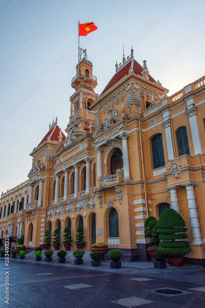 Facade of the city hall in Saigon