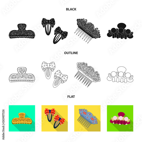 Vector design of beauty and fashion icon. Set of beauty and female stock symbol for web.
