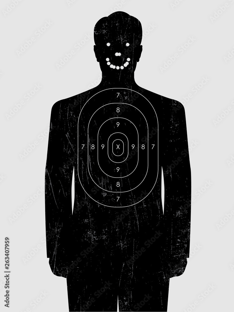Target Shooting With A Smiley Face Bullet Hole Stock Vector Adobe Stock Target Shooting With A Smiley Face Bullet Hole Stock Vector Adobe Stock