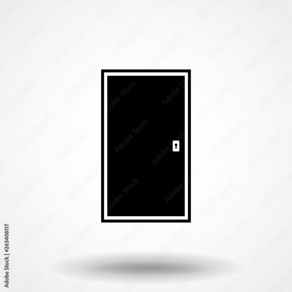 door icon vector isolated on a white background door icon vector isolated on a white background