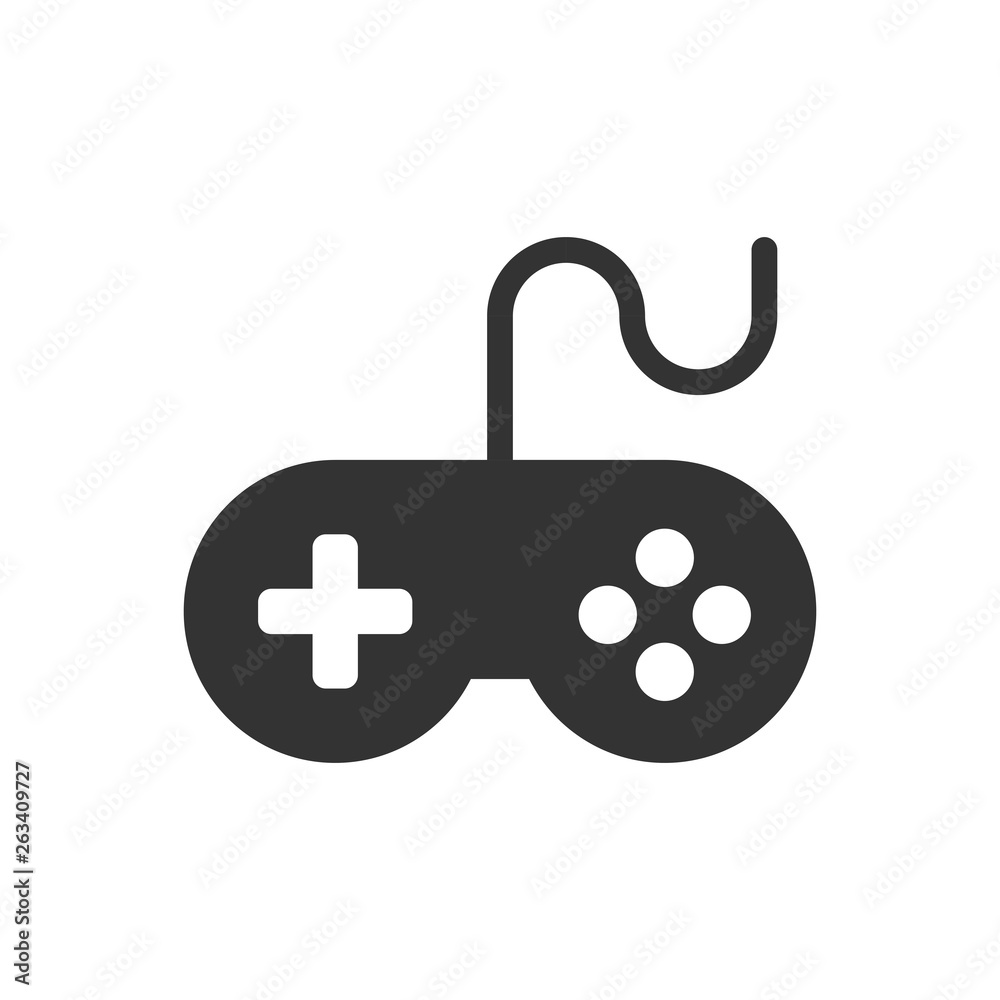 Joystick sign icon in flat style. Gamepad vector illustration on white isolated background. Gaming console controller business concept. Joystick sign icon in flat style. Gamepad vector illustration on white isolated background. Gaming console controller business concept.