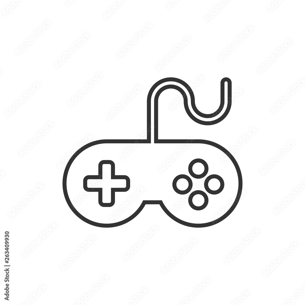 Joystick sign icon in flat style. Gamepad vector illustration on white isolated background. Gaming console controller business concept. Joystick sign icon in flat style. Gamepad vector illustration on white isolated background. Gaming console controller business concept.