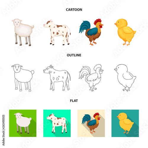Vector design of breeding and kitchen  logo. Set of breeding and organic  stock symbol for web.