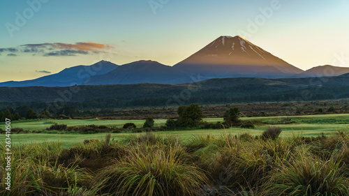 Cone volcano,sunrise,Mount Ngauruhoe,New Zealand 22