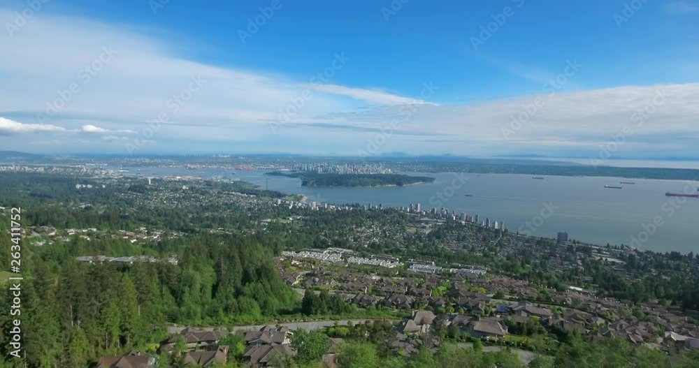 VANCOUVER, CANADA. Big city perched on the edge of wilderness. Spectacular wildlife vista of nature within British Columbia.