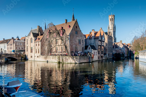 Rosary pier of the city of Bruges in Belgium