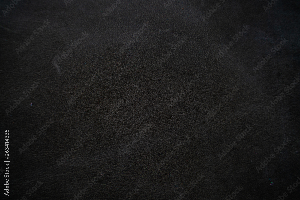 Abstract black genuine fullgrain leather background