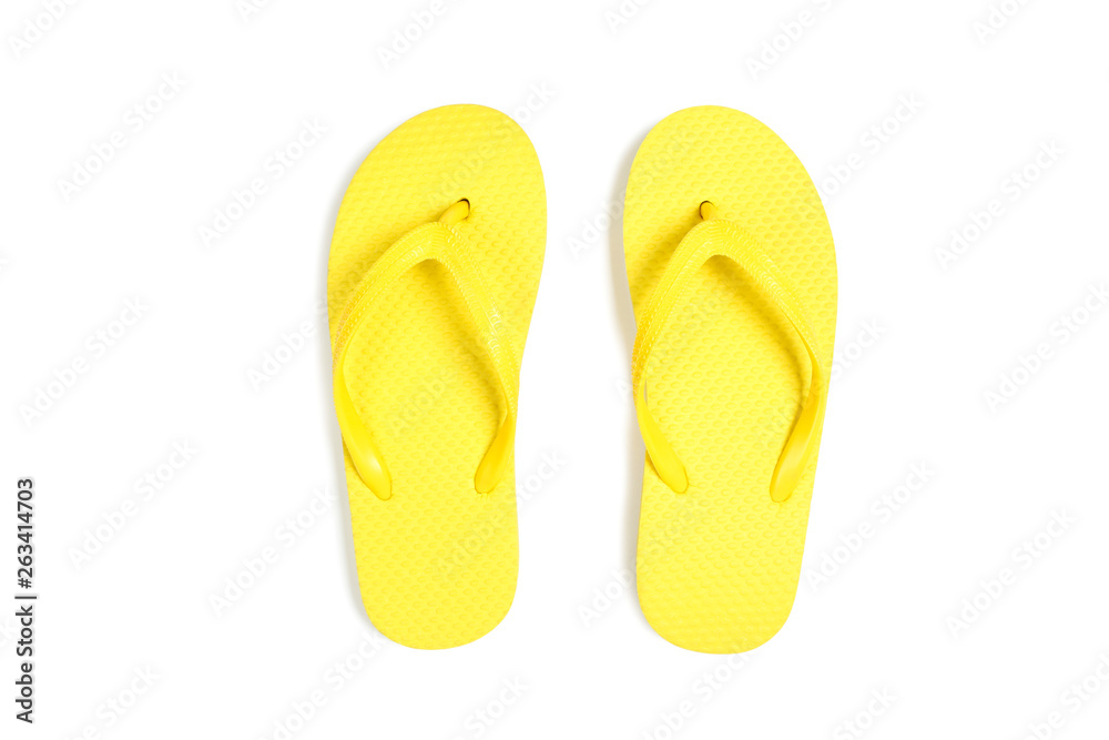 Pair of flip flops isolated on white background Pair of flip flops isolated on white background