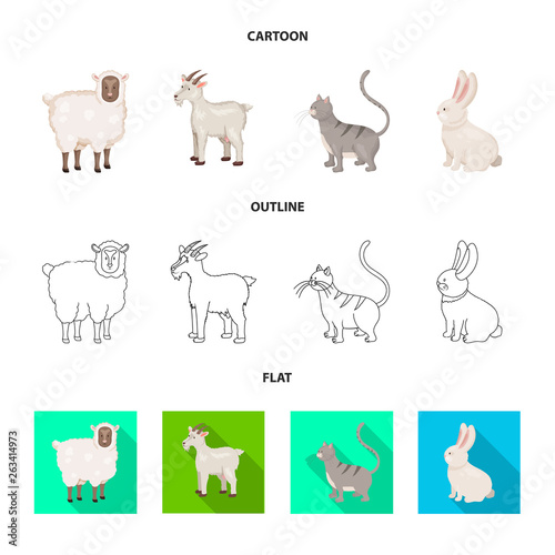 Isolated object of breeding and kitchen  sign. Set of breeding and organic  stock vector illustration.