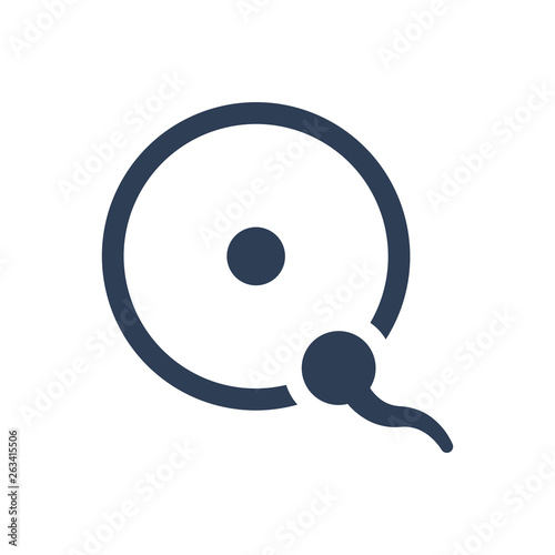 Simple Illustration of  Human Sperm Icon