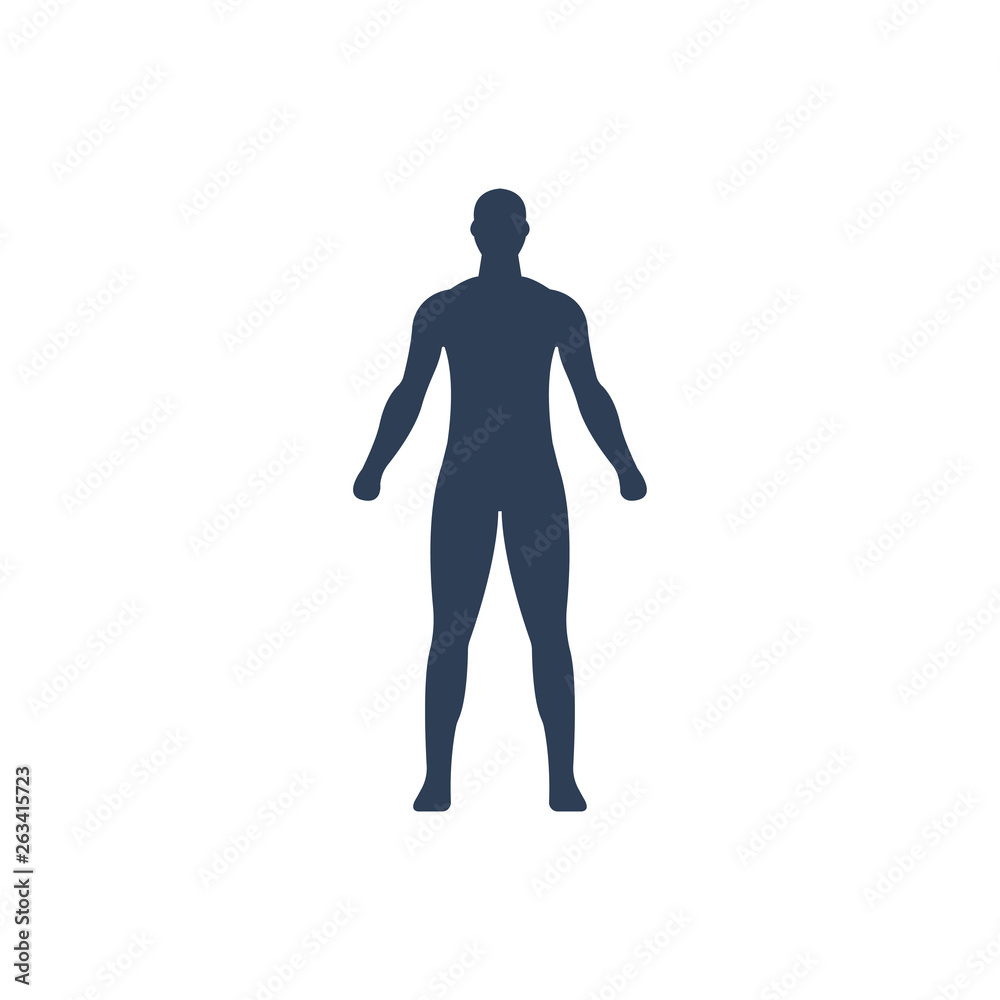 Simple Illustration of Human Body Icon Simple Illustration of Human Body Icon