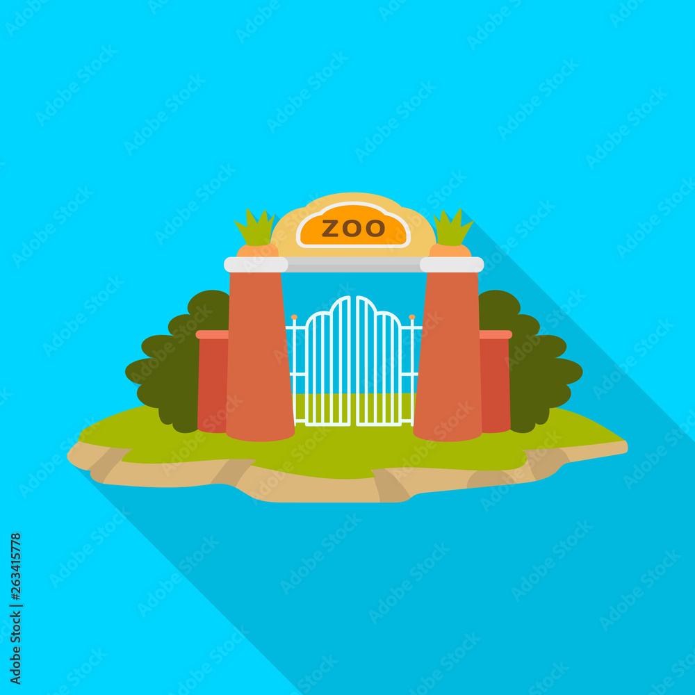 Vector design of gate  and arch logo. Collection of gate  and wall stock vector illustration.