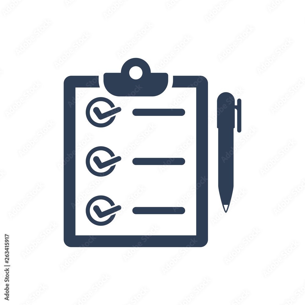 Simple Illustration of Report Checklist Icon Simple Illustration of Report Checklist Icon