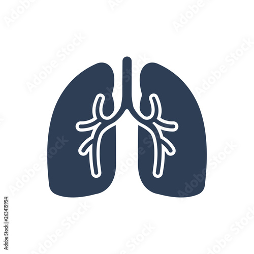 Simple Illustration of Human Lungs Icon
