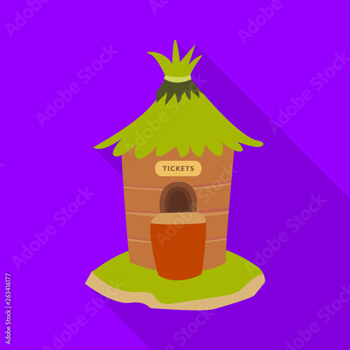 Isolated object of window and counter logo. Set of window and ticket stock vector illustration.