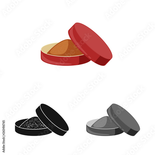 Vector illustration of snuff and delivery sign. Collection of snuff and round  stock vector illustration.