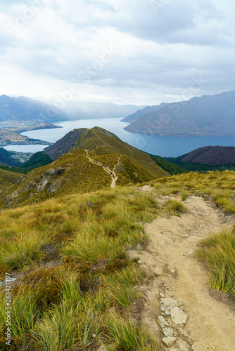 hiking the ben lomond track, view of lake wakatipu at queenstown, new zealand 56