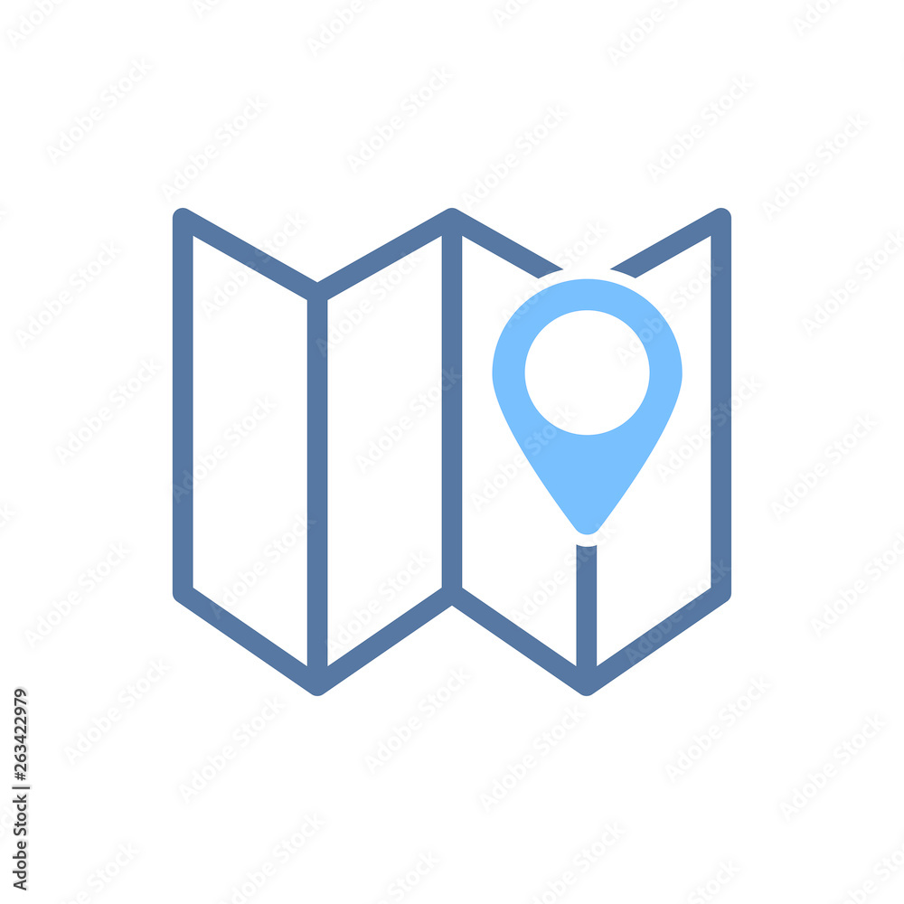 Simple Illustration of GPS location Icon Simple Illustration of GPS location Icon