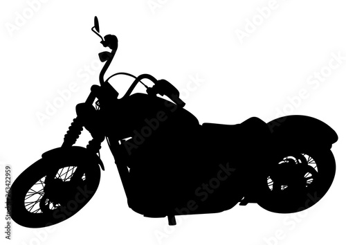 Old big bike on white background
