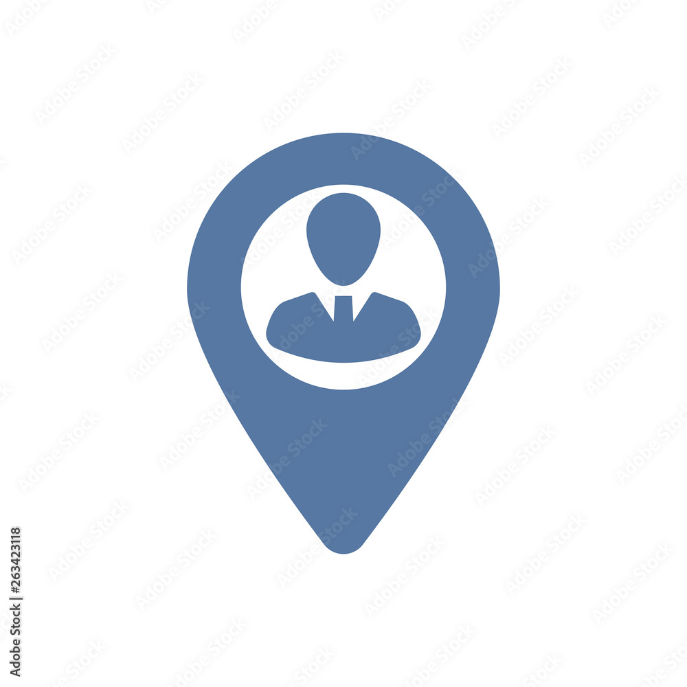 Businessman Location Icon Businessman Location Icon