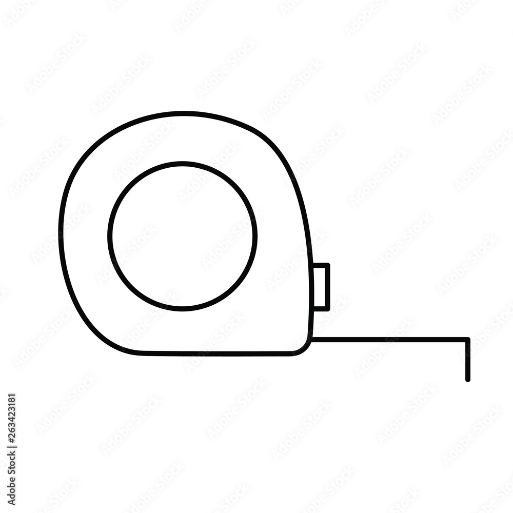 Measuring tape outline icon Measuring tape outline icon