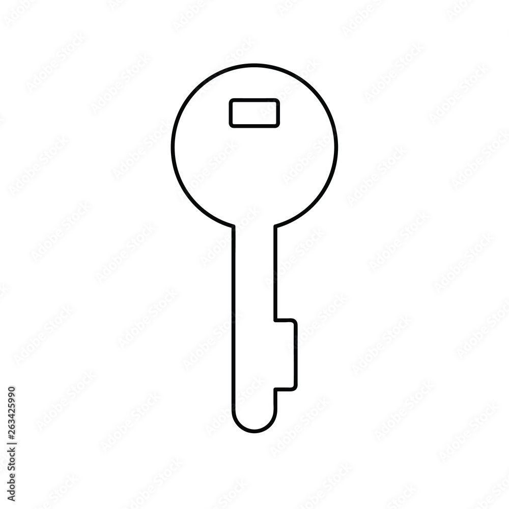 Old key outline icon. linear style sign for mobile concept and web design. Key simple line vector icon. Password symbol Old key outline icon. linear style sign for mobile concept and web design. Key simple line vector icon. Password symbol