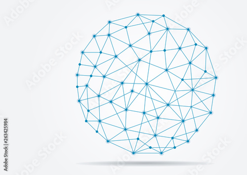 Global network icon,Abstract sphere.-vector illustration
