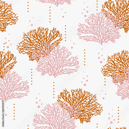 Sweet summer seamless hand drawn coral pattern vector illustration design for fashion ,fabric,wallpaper,web and all prints